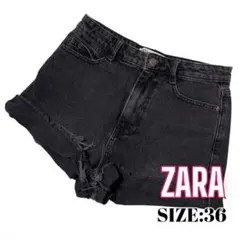⭐️A384⭐️ ZARA ♥ カットオフ 切りっぱなし デニム ショーパン