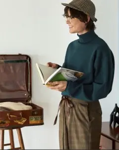 EMMA CLOTHES オーバーサイズミラノリブタートルネックニットセーター