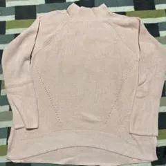GAP ピンク コットン100% タートルネックセーター XL