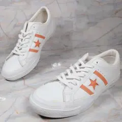 CONVERSE 1CK409 STAR&BARS レザー 25.5 ホワイト