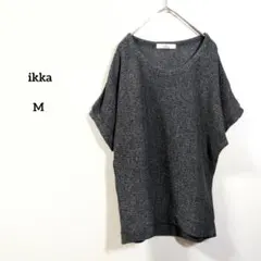 ikka 半袖 ニットソー グレー M ドルマンニットカットソー ゆったりのサムネイル