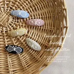 ⚮̈ ちょうちょ刺繍 パッチンピン ⚮̈ オーダー