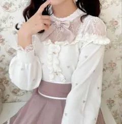 【新品】ROJITA ハートドットニットトップス ホワイト