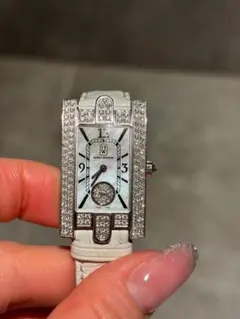 HARRY WINSTON アヴェニュー　ダイヤベゼル　ホワイトゴールド✖︎革のサムネイル