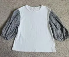 ZARA　デザイントップス　カットソー　グレンチェック　M