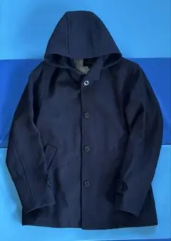 BEAUTY & YOUTH フード付きネイビーコート M