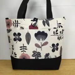 ミニトートバック(花柄と葉柄)