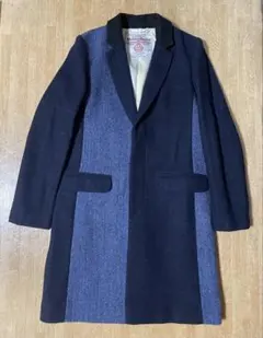 ハリスツイード×ユナイテッドアローズ 別注 バイカラー 異素材 ツイード コート