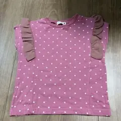 branshes ドット柄 フリル袖 Tシャツ 100cmのサムネイル