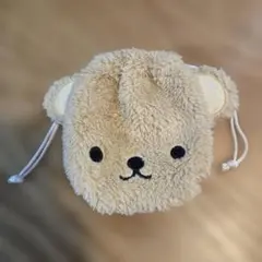 くま　ふわふわ　ボア　巾着　ポーチ