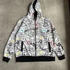 00s LOT29 ビッグサイズ　ジップアップ　パーカー　総柄　XL