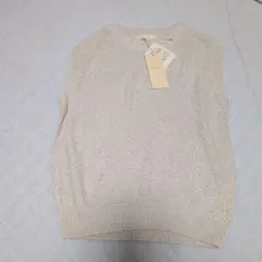 grove シルバー ノースリーブ ニットベスト F-1