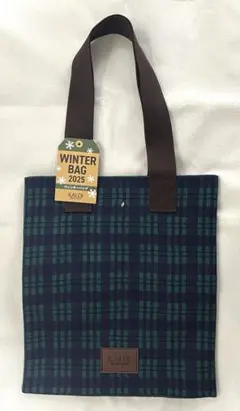 未使用　KALDIカルディ　ウィンターバッグ 2025 ニットバッグ　チェック