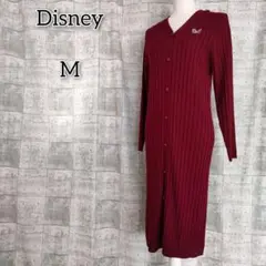 ディズニー 【M】 ロングカーディガン トップス ワンポイント キレイめ