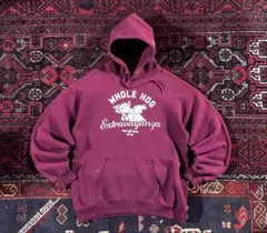 Hanes ヘインズ カレッジロゴ プルオーバー パーカー バーガンディ M