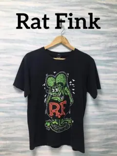 【Rat Fink】半袖　Tシャツ　トップス　ブラック　イラスト　M メンズ