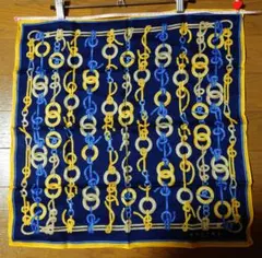 CELINE ハンカチ ネイビー チェーンデザイン