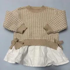 petit main ベージュ ニットセーター 90cm