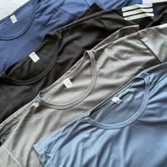 3XLお得4枚セット　吸湿速乾 Tシャツ スポーツ　半袖 接触冷感　ユニセックス