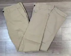 Outdoor ベージュ ストレッチ スリムフィット チノパン 2本セット