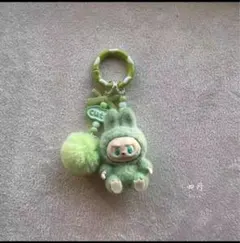 新品らぶぶ Labubu キーホルダー 人気 緑 人気 超可愛い