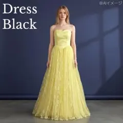 DressBlack 高級 ロングドレス 光沢 ベルベット 黒 ブロンズゴールド 