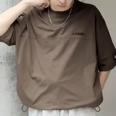 Gerry ジェリー　メンズ　ドロスト　半袖Tシャツ　5分袖　モカ　未使用　Mのサムネイル