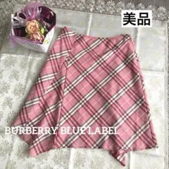 BURBERRY BLUE LABEL 　美品　ノバチェック　ピンク　スカート
