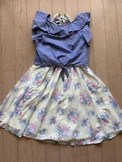 メゾピアノジュニア ノースリーブ花柄ワンピース 150cm