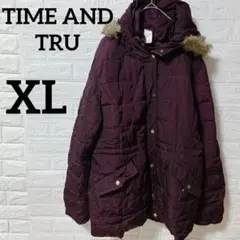 TIME AND TRU 【XL(16-18) 】中綿ジャケット ボルドー