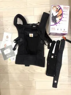 【美品】エルゴベビー 抱っこ紐 ブラック 付属品完備 箱あり　メッシュ素材