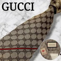 極美品✨】GUCCI ネクタイ GG ブラウン 茶色 刺繍 レア 総柄 蜂 - メルカリ