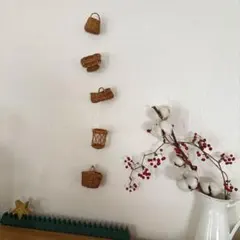 ハンドメイド ラタン かご ガーランド モビール ナチュラルインテリア 北欧