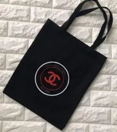 CHANEL ブラック トートバッグ スポーツメッセージノベルティ