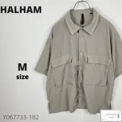 訳有 HALHAM ハルハム 半袖シャツ オーバーサイズ ゆったり シンプル M
