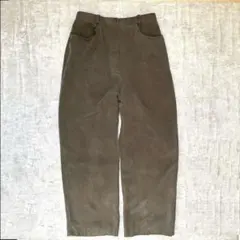 90's vintage スエード調 パンツ テンセル ワイドパンツ ミリタリー