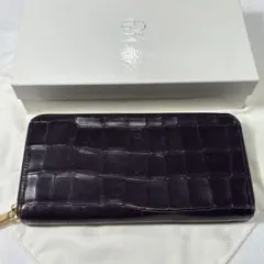 EPOI 牛革 紫 パープル タイル ラウンドファスナー長財布 グレープ エポイのサムネイル