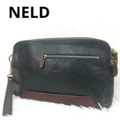 NELD ネルド　クラッチバッグ　セカンドバッグ　本革　オールレザー　ブラック