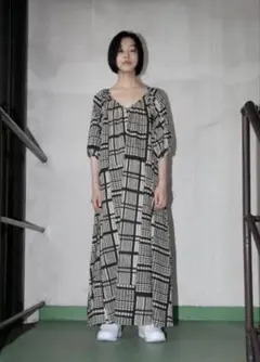 inscrire cut jacquard flare dress アンスクリア - メルカリ