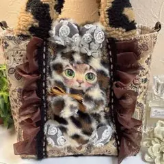 コヤンイサムチョン♡新作カフェオレ色インド刺繍リトルサンダーのトートバッグ