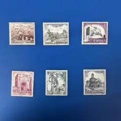 ヴィンテージ！スペイン切手 未使用6種セット ESPANA CORREOS 美品