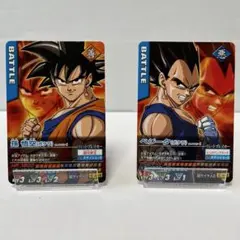【非売品　プロモ】ドラゴンボール　データカードダス　孫悟空&ベジータ（ポタラ）