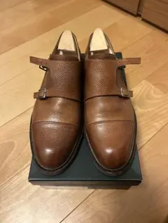 パラブーツ VIGNY レザー ドレス ダブルモンク フランス製/WILLIAM