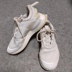 アディダスホワイト スニーカー 通気性 カジュアル/23/アディダスシューズ