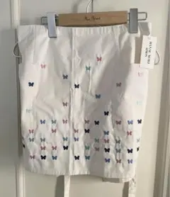 ハナエモリ　サロンエプロン　蝶　バタフライ　森英恵