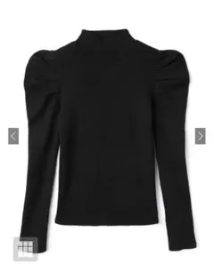 パワショルハイネックリブニットトップス