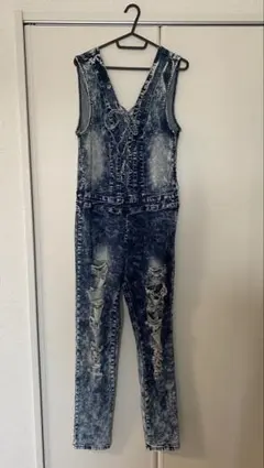 AMERICAN BAZI デニムサロペット　オールインワン　デニム　Lサイズ