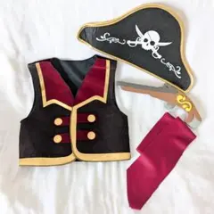 ハロウィン キッズ 海賊 コスチューム 帽子 110cm コスプレ 子供 ベスト