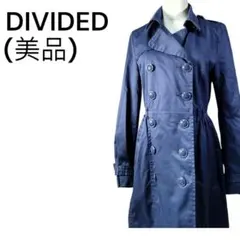 ＜美品＞DIVIDED＜H&M＞レディーストレンチコート 裏生地が総柄でオシャレ