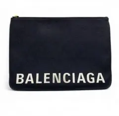 BALENCIAGA バレンシアガ レザークラッチバッグ ブラック